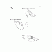 Схема вузла: Інформаційні наклейки для Kawasaki KMX125