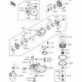 Схема вузла: Масляний насос (1/2) для Kawasaki ZR1100 Zephyr 1100
