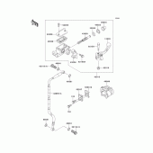 Схема узла: Передний тормозной цилиндр для Kawasaki KX65