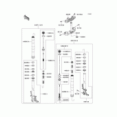 Схема узла: Вилка передней оси для Kawasaki ZX636 Ninja ZX-6R