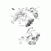 Схема узла: Облицовочные элементы для Kawasaki ER650 ER-6N ABS