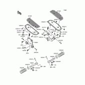 Схема вузла: Підніжки для Kawasaki VN400 Vulcan Drifter