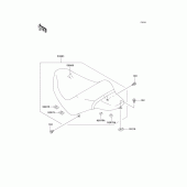 Схема вузла: Сидіння для Kawasaki VN1500 VN1500 Mean Streak