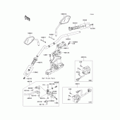 Схема вузла: Кермо & Пульт керування для Kawasaki KLE650 Versys 650 ABS