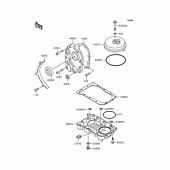 Схема узла: Масляный поддон для Kawasaki ZR400 Zephyr X
