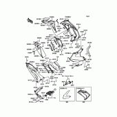 Схема вузла: Дефлектори для Kawasaki EX400 Ninja 400R