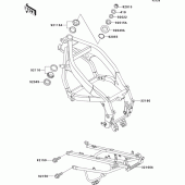 Схема узла: Рама для Kawasaki ZX600 ZZ-R600