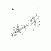 Схема вузла: Водяний насос для Kawasaki EX650 Ninja 650