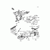Схема вузла: Вихлопна система для Kawasaki ZR900 Z900 ABS