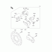 Схема вузла: Заднє гальмо для Kawasaki ZX900 Ninja ZX-9R