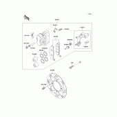 Схема вузла: Переднє гальмо для Kawasaki KLX650 KLX650