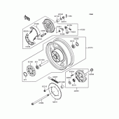 Схема вузла: Заднє колесо & Привідний ланцюг для Kawasaki VN250 Eliminator 250V