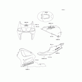 Схема вузла: Decals(green)(zx750-p1) для Kawasaki ZX750 Ninja ZX-7R