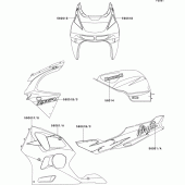 Схема вузла: Decals(green/white)(zx600-f1) для Kawasaki ZX600 Ninja ZX-6R