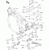 Схема вузла: Батарейний відсік для Kawasaki ZR1100 ZRX1100-II