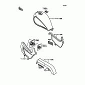 Схема вузла: Інформаційні наклейки для Kawasaki EN400 Vulcan 400