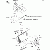 Схема вузла: Радіатор для Kawasaki ZR750 Z750