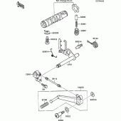 Схема узла: Переключатель передач для Kawasaki ZX600 GPX600R