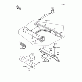 Схема узла: Задний рычаг (Маятник) для Kawasaki VN1500 Vulcan 88