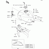 Схема вузла: Fuel tank(1/2) для Kawasaki ZR750 Z750