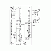 Схема вузла: Вилка передньої осі для Kawasaki ZX750 Ninja ZX-7R