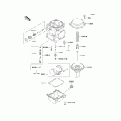 Схема узла: Комплектующие карбюратора для Kawasaki EX500 GPZ500S