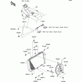 Схема вузла: Радіатор для Kawasaki ZR1000 Z1000