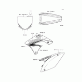 Схема вузла: Decals(green)(w9f) для Kawasaki KX250/ KX252 KX250F