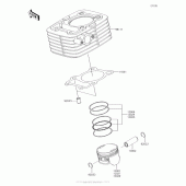 Схема вузла: Циліндр & Поршень для Kawasaki KLX140 KLX140G