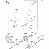 Схема вузла: Kickstarter mechanism для Kawasaki KX250/ KX252 KX250