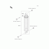Схема узла: Задний амортизатор(ы) для Kawasaki EX500 Ninja 500R