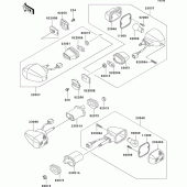 Схема узла: Поворотники для Kawasaki ZX600 Ninja ZX-6R