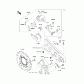 Схема узла: Задний тормоз для Kawasaki KLE650 Versys 650 ABS