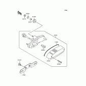 Схема вузла: Задній ліхтар (Стоп-сигнал) для Kawasaki ZR250 Balius-II
