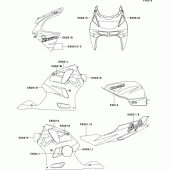 Схема вузла: Decals(ebony/graystone)(zx600-f2) для Kawasaki ZX600 Ninja ZX-6R