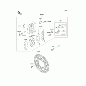 Схема узла: Передний тормоз для Kawasaki KLX650 KLX650R