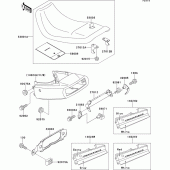 Схема узла: Сиденье (1/2) для Kawasaki EX500 GPZ500S