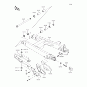 Схема вузла: Задній маятник для Kawasaki KX85 KX85-II