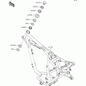 Схема вузла: Рама для Kawasaki BJ250 Estrella RS