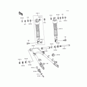 Схема вузла: Swingarm/shock absorber для Kawasaki KZ1000 Police