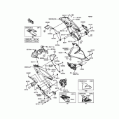 Схема узла: Нижний обтекатель для Kawasaki BX250 NINJA 250SL