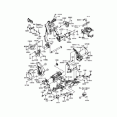 Схема вузла: Кріплення двигуна для Kawasaki EN650 Vulcan S