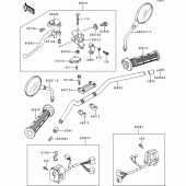 Схема вузла: Кермо & Пульт управління рульовим для Kawasaki ZR750 Zephyr
