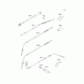 Схема вузла: Троси для Kawasaki KLX650 KLX650R