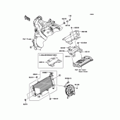 Схема узла: Радиатор для Kawasaki KLE650 Versys 650