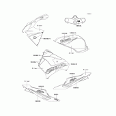 Схема вузла: Decals(silver)(zx900-f2h) для Kawasaki ZX900 Ninja ZX-9R