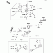Схема узла: Руль & Пульт управления рулевой для Kawasaki ZX600 ZZ-R600