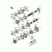 Схема вузла: Трансмісія для Kawasaki KLE650 Versys 650 ABS