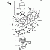 Схема узла: Цилиндр & Поршень для Kawasaki ZX1000 ZX-10