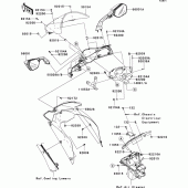 Схема узла: Облицовочные элементы для Kawasaki ZX1000 Ninja ZX-10R